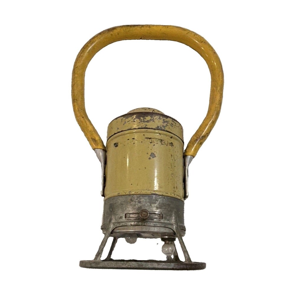 Dietz Railroad Lantern Globe Holder Frame w/ Yellow Bail Handle